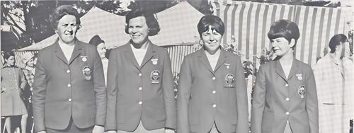 Mrs. John Pennington, Mrs. David Welts, Miss Shelley Hamlin, Miss Jane Bastanchury